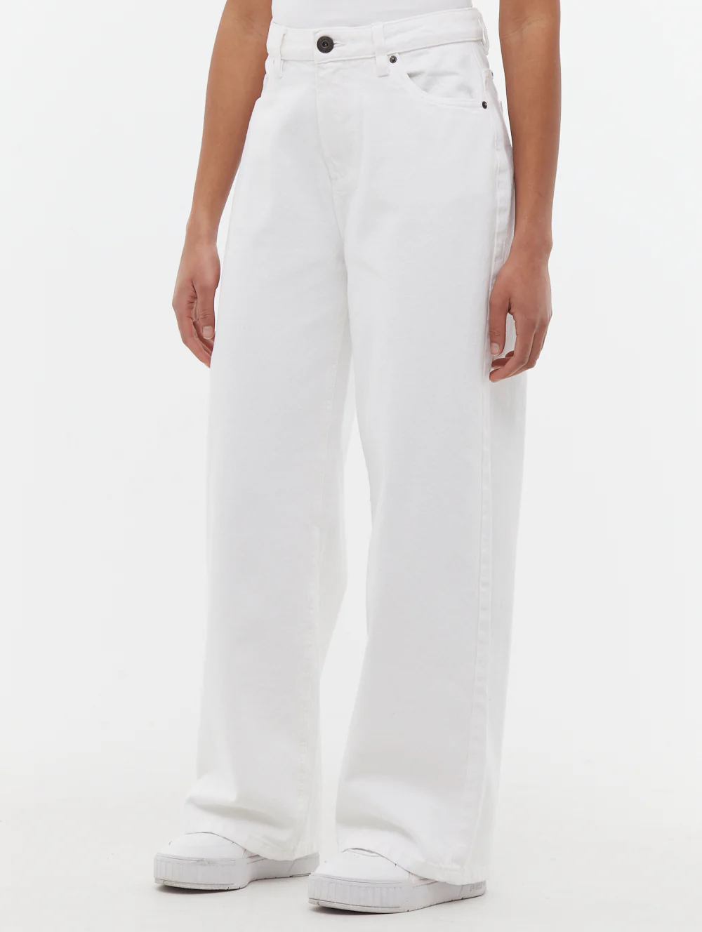Maxina Wide Leg Jeans - White - Image 4