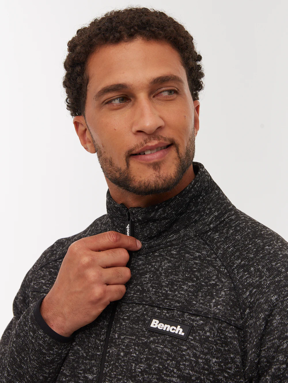 Middeo Funnel-Neck Zip-Up - Black - Image 2