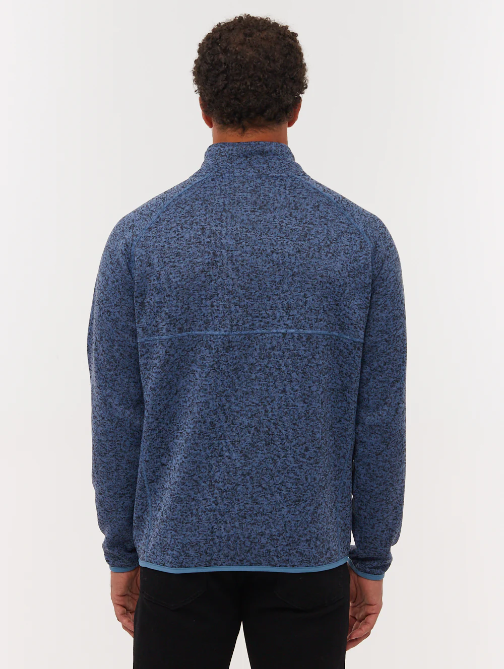 Middeo Funnel-Neck Zip-Up - Blue - Image 3