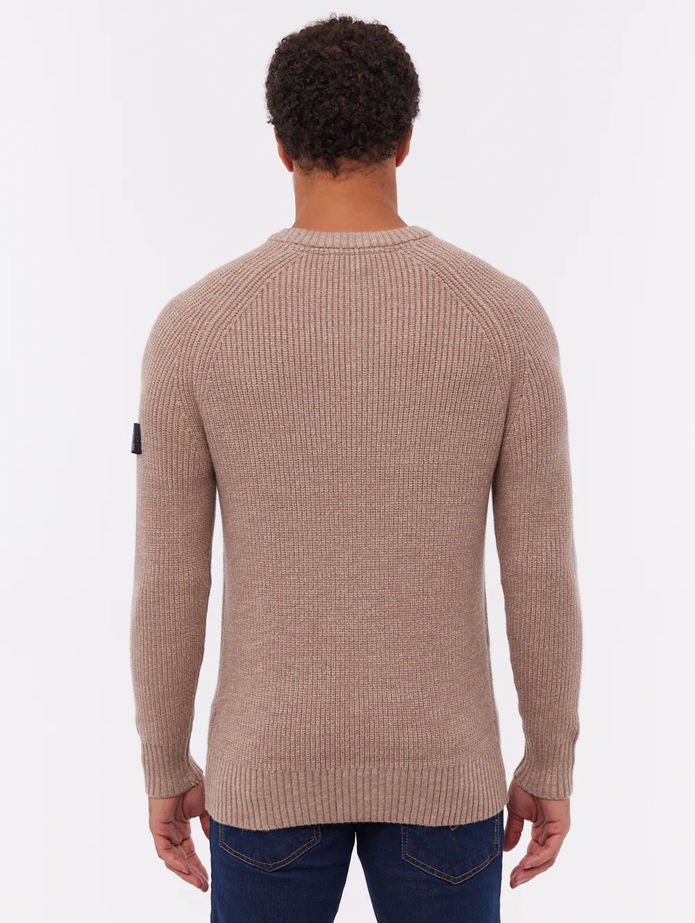 Molna Raglan Sleeve Crew Neck Sweater - Brown - Image 3