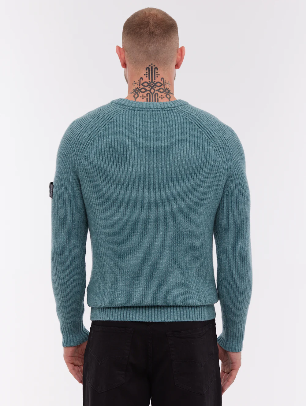 Molna Raglan Sleeve Crew Neck Sweater - Green - Image 3