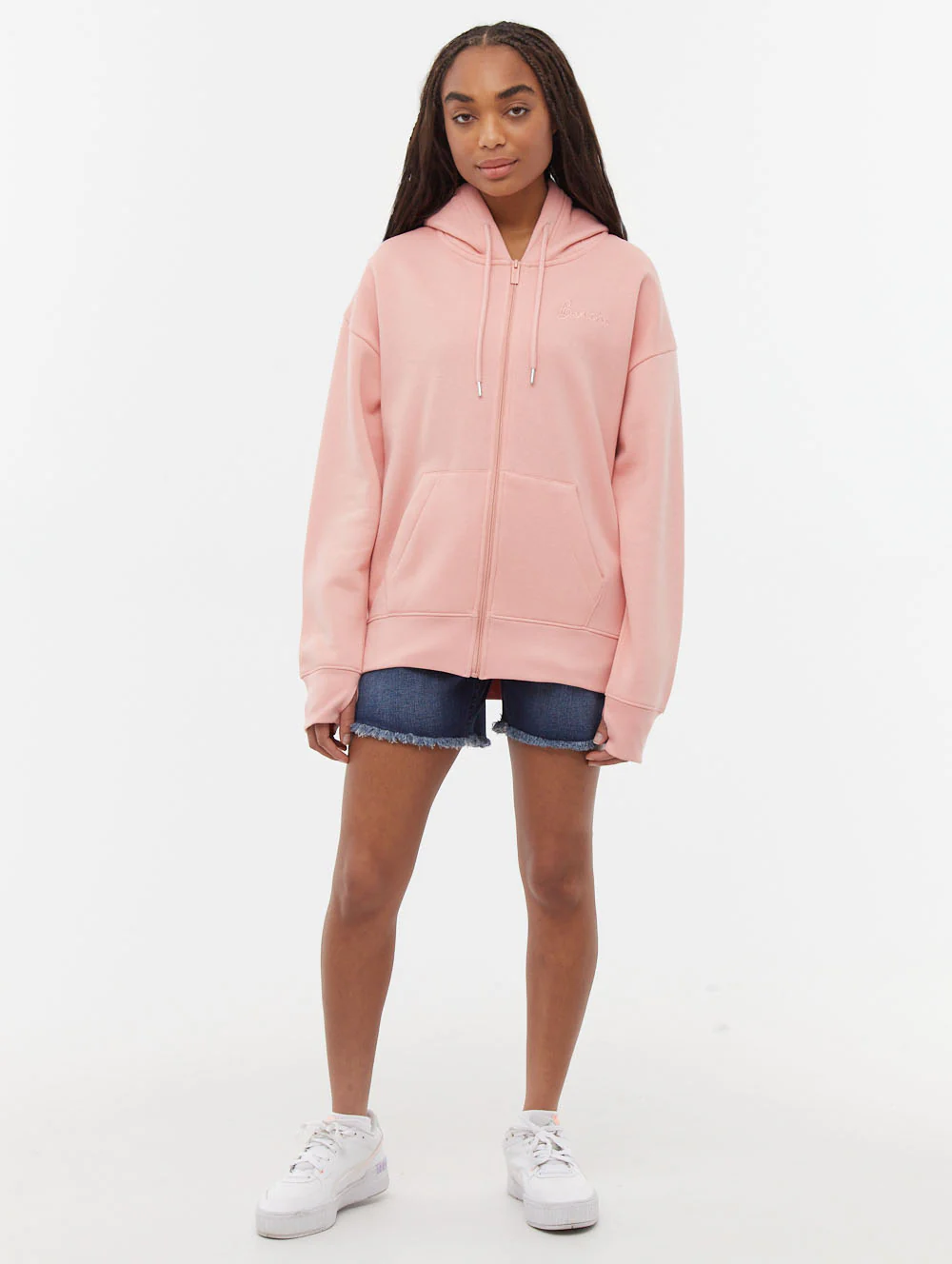 Naos Oversize Zip-Up Hoodie - Pink - Image 2