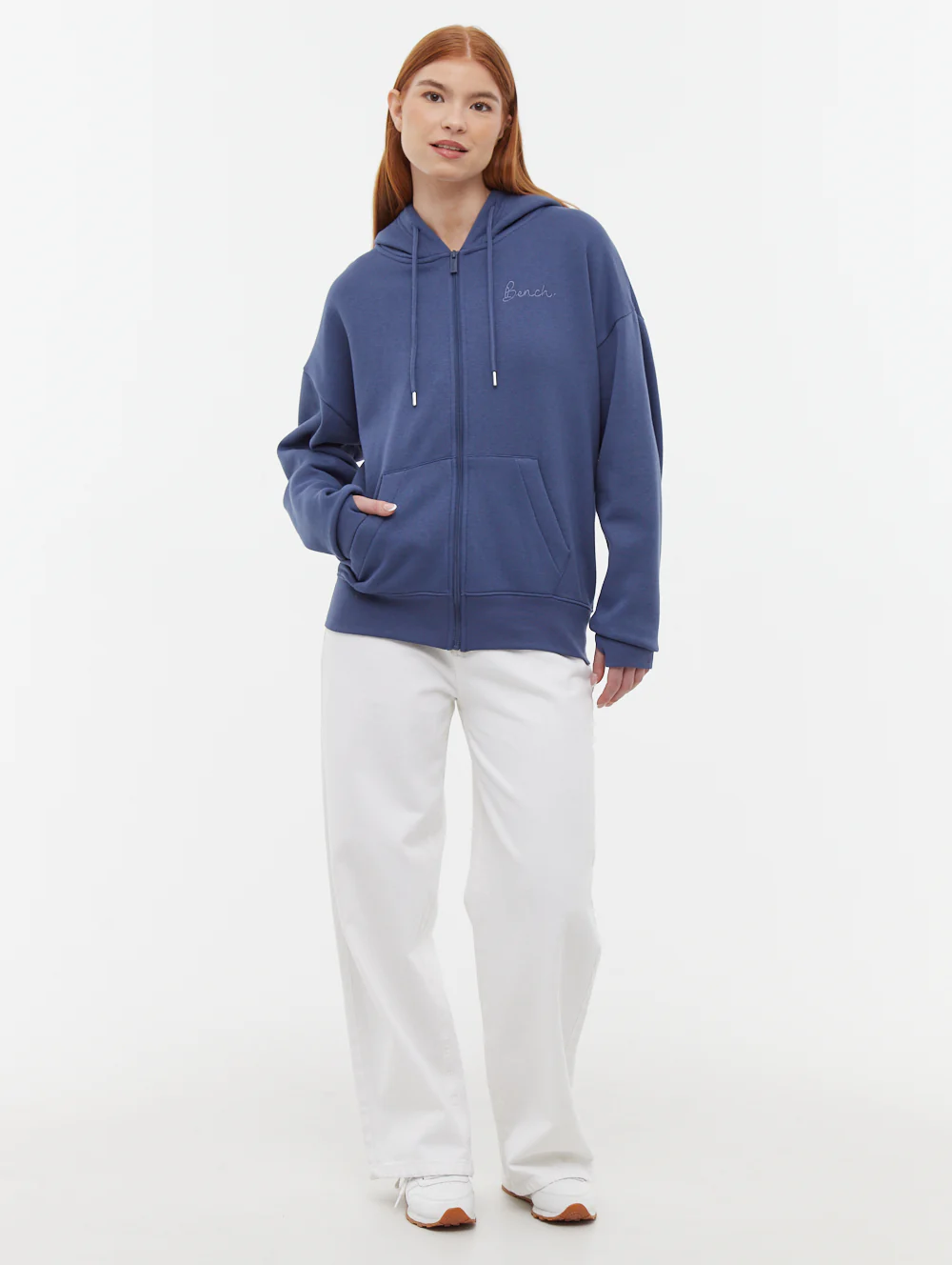 Naos Oversize Zip-Up Hoodie - Blue - Image 2