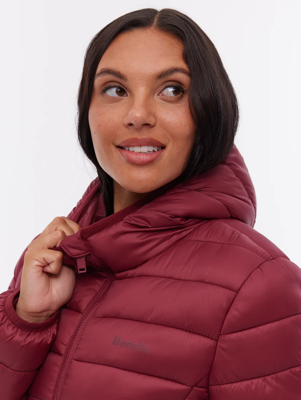 Nella Hooded Maxi Puffer Jacket - Red - Image 2