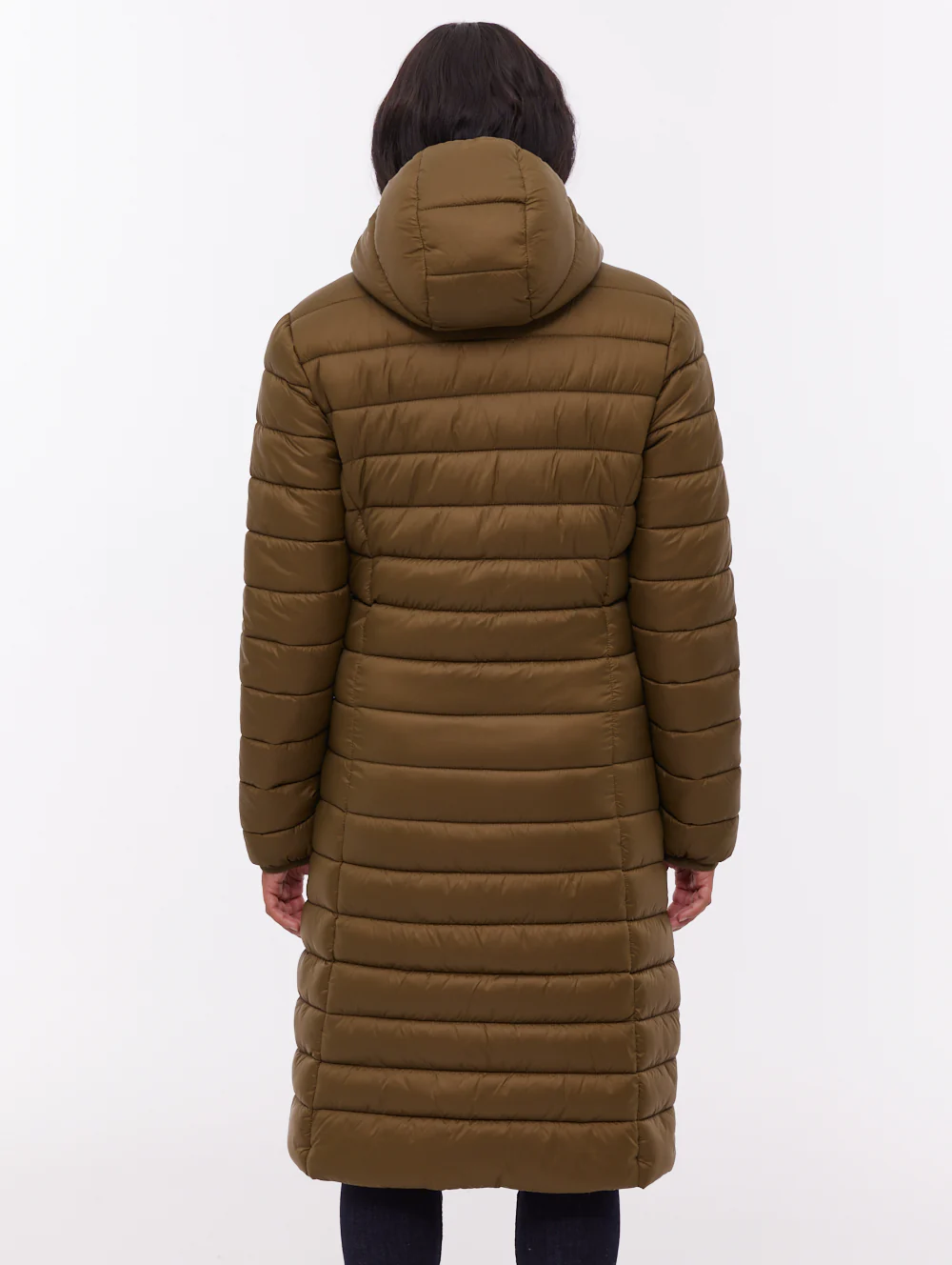 Nella Hooded Maxi Puffer Jacket - Green - Image 3