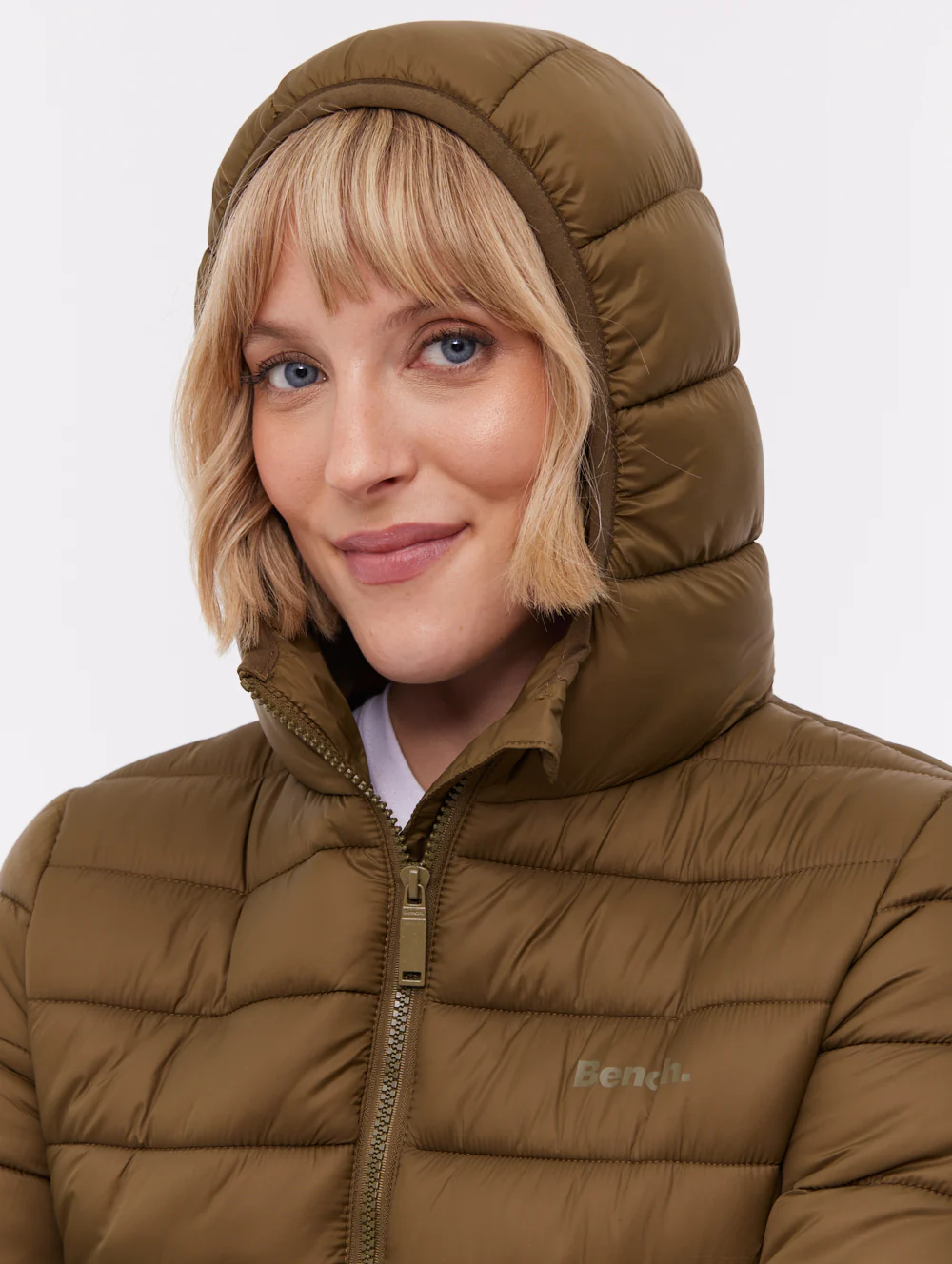 Nella Hooded Puffer Jacket - Green - Image 2