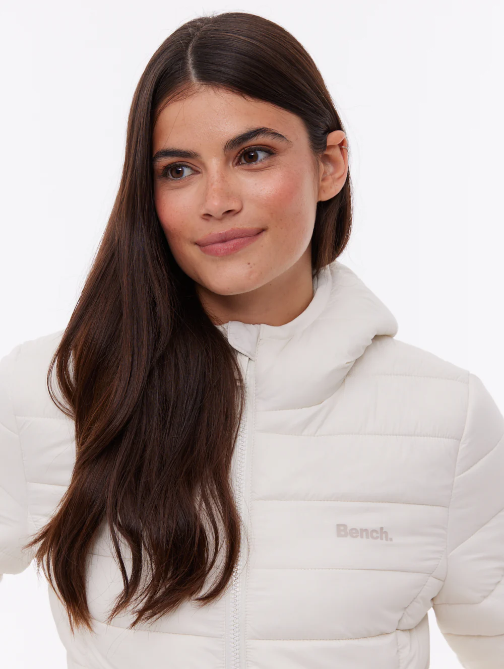 Nella Hooded Puffer Jacket - White - Image 2