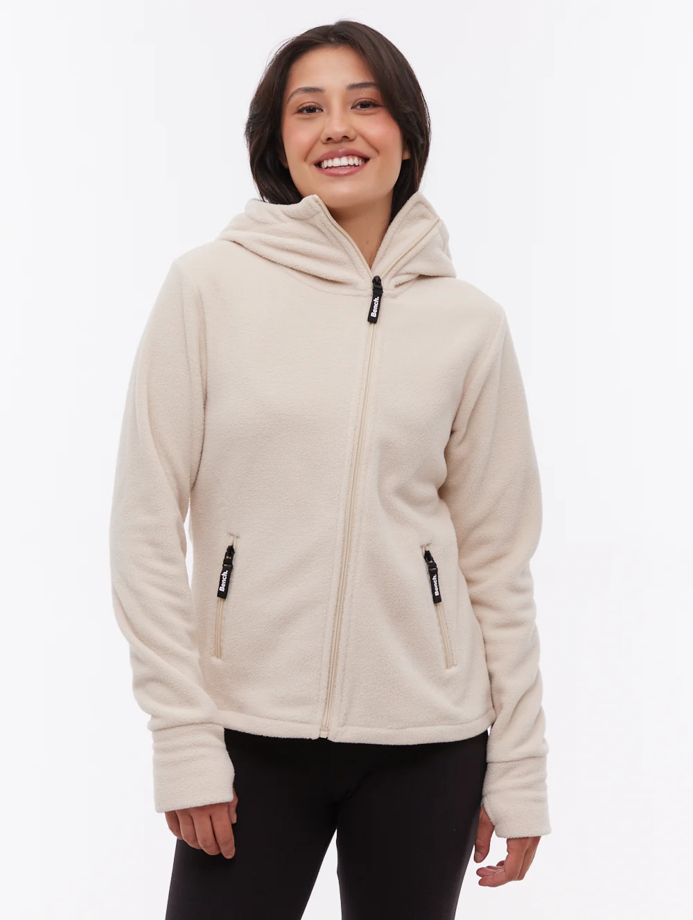 Ninja Microfleece Asymmetric Zip-Up - White