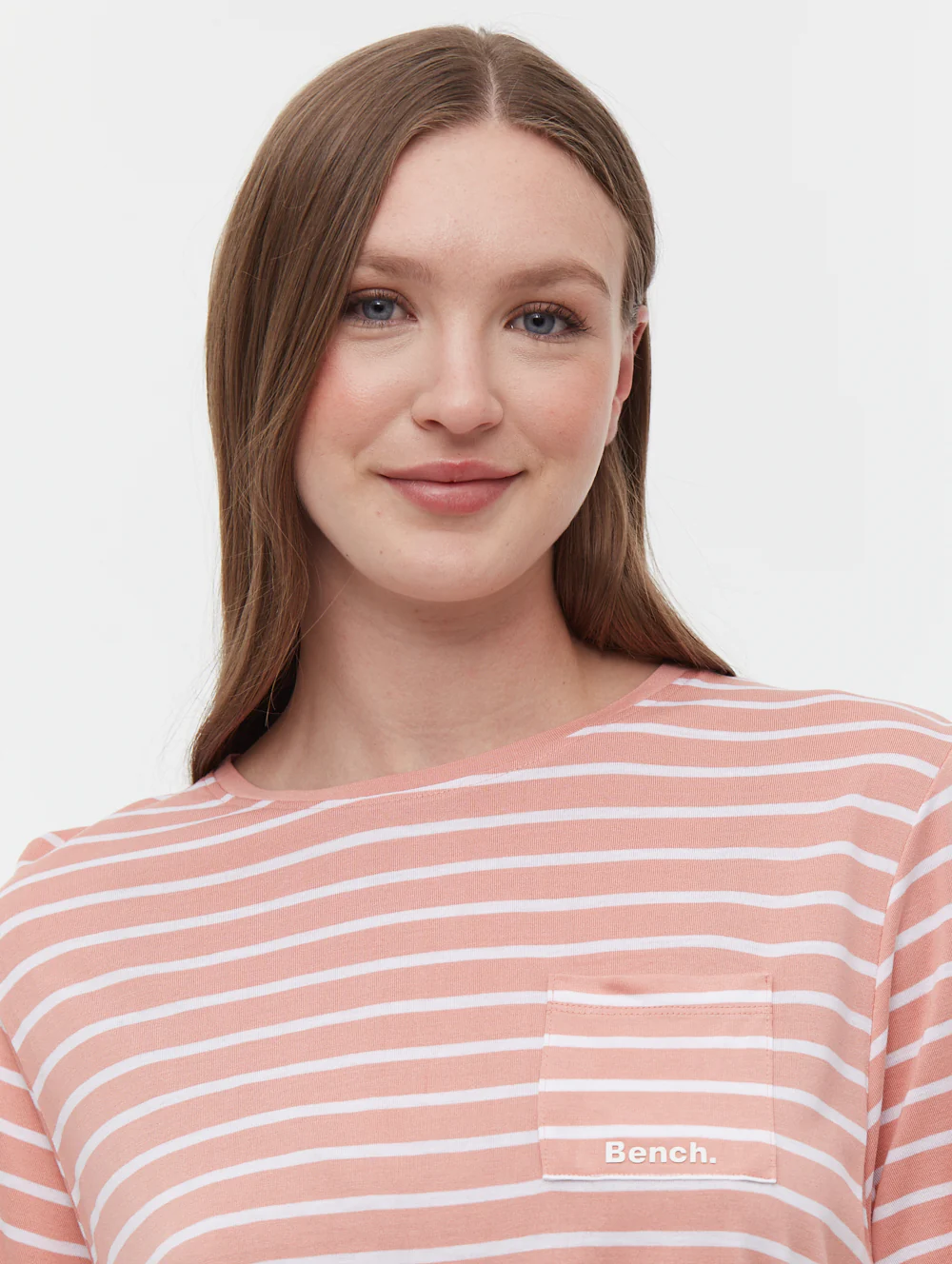 Nouria Striped Pocket T-Shirt - Pink - Image 3