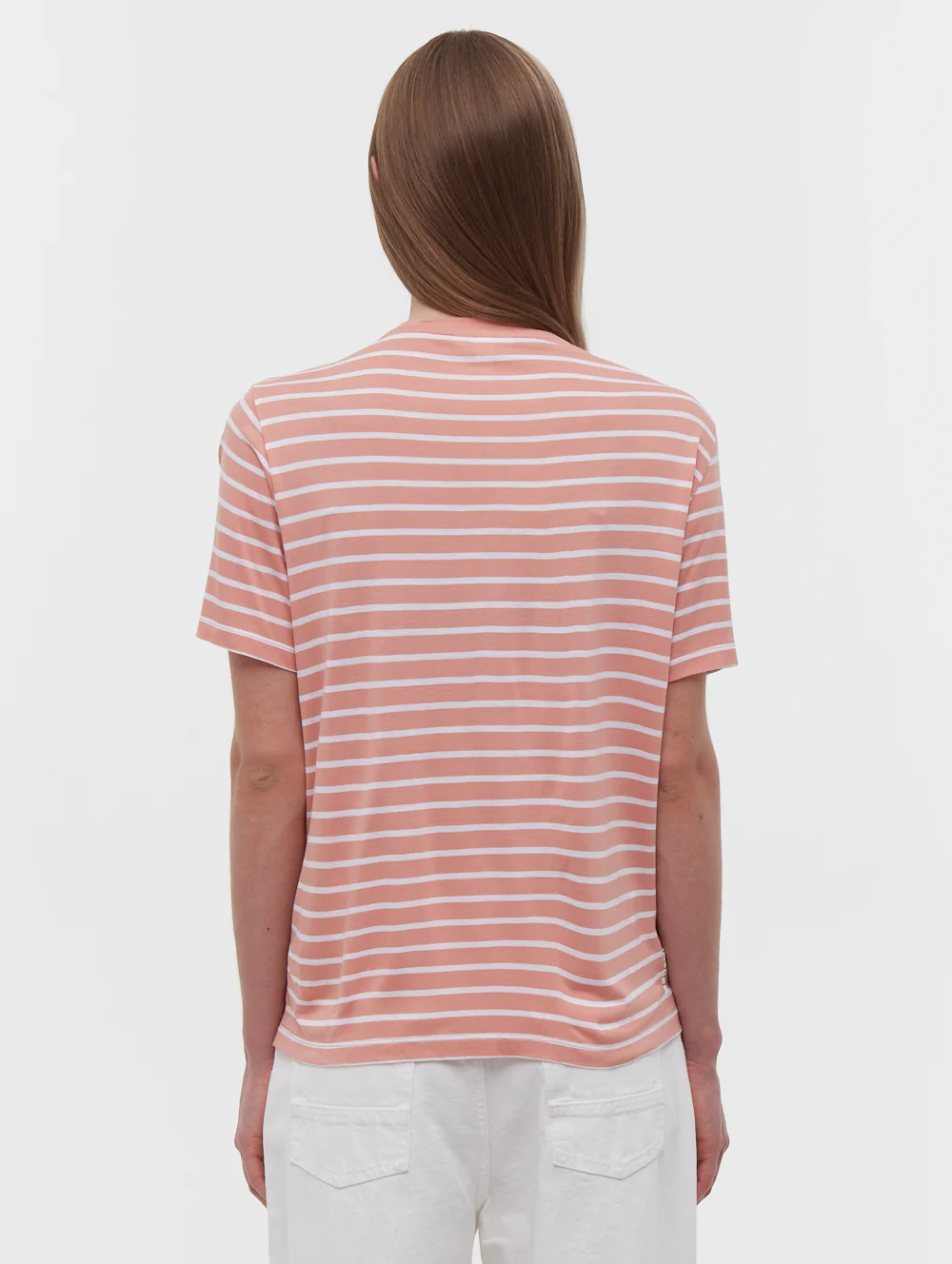 Nouria Striped Pocket T-Shirt - Pink - Image 5