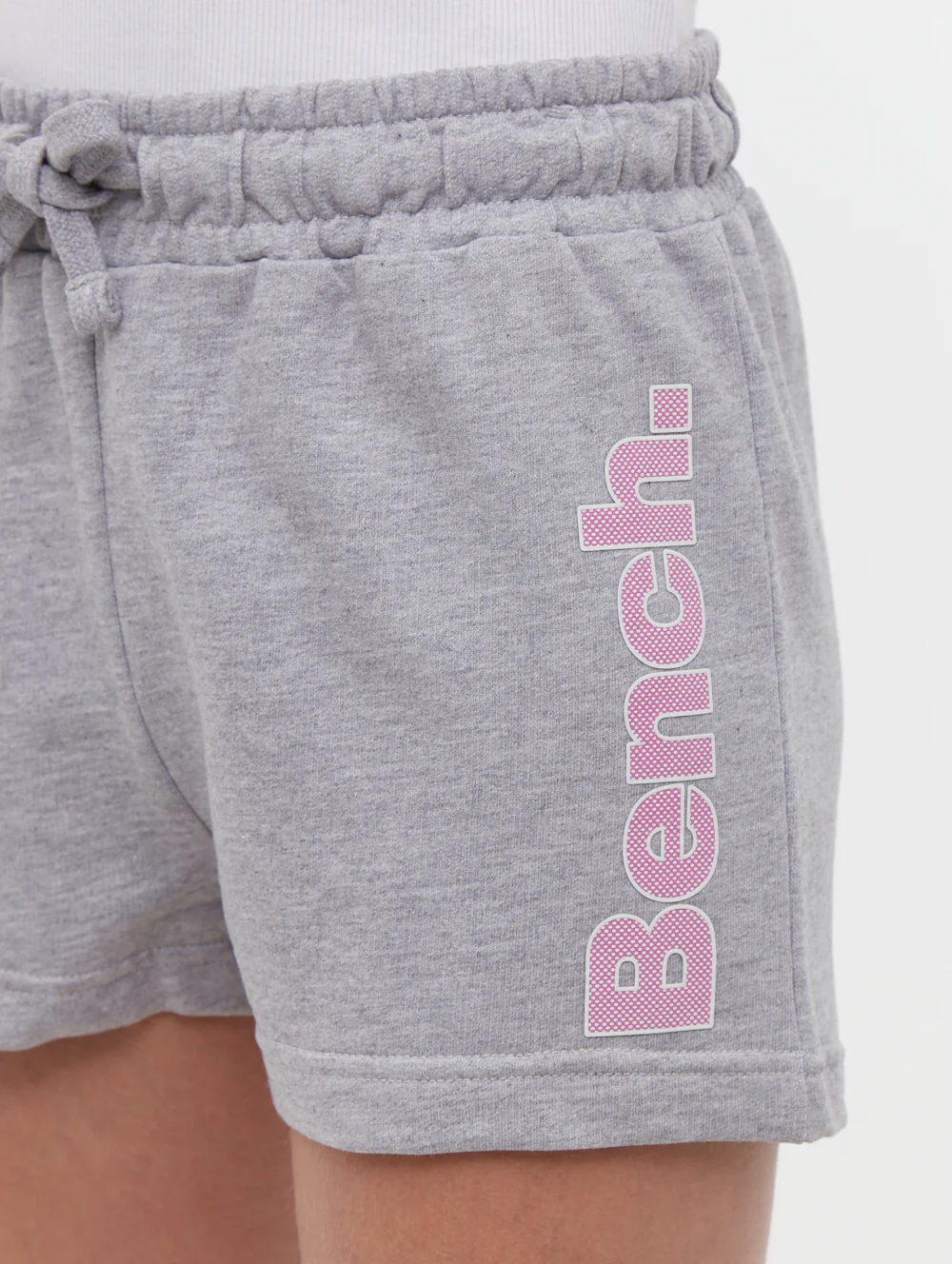 Phoebe Hip Logo Jogger Shorts - Grey - Image 3
