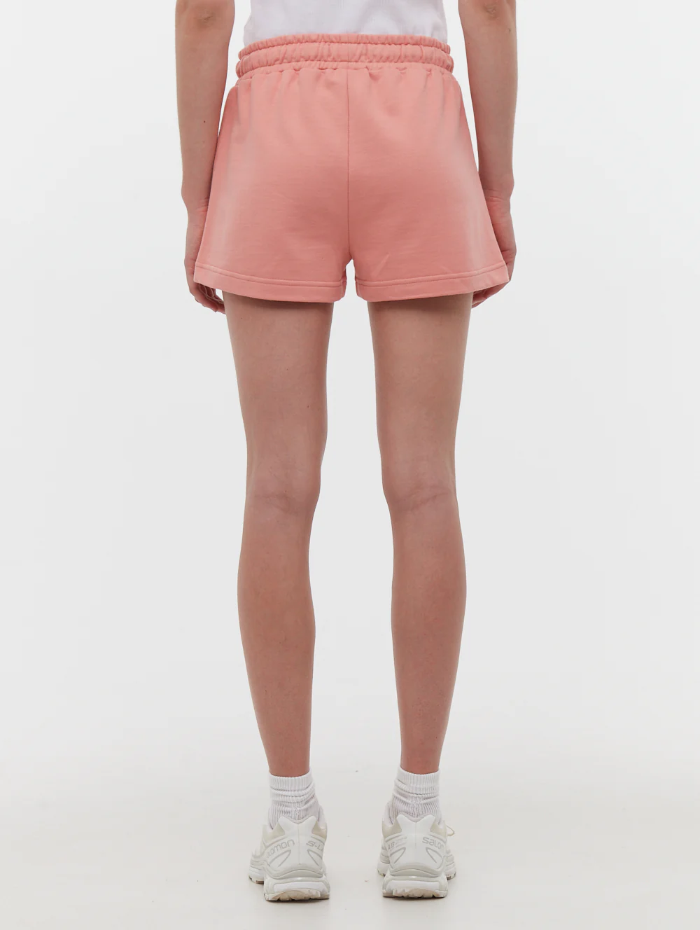 Phoebe Hip Logo Jogger Shorts - Pink - Image 5