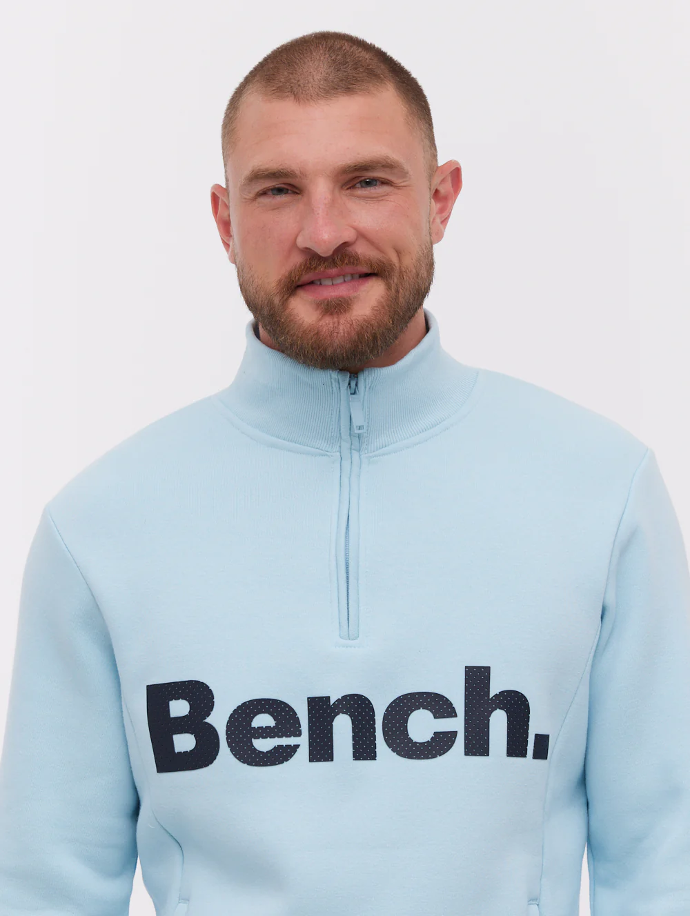 Plinth Funnel Neck Sweatshirt - Blue - Image 3