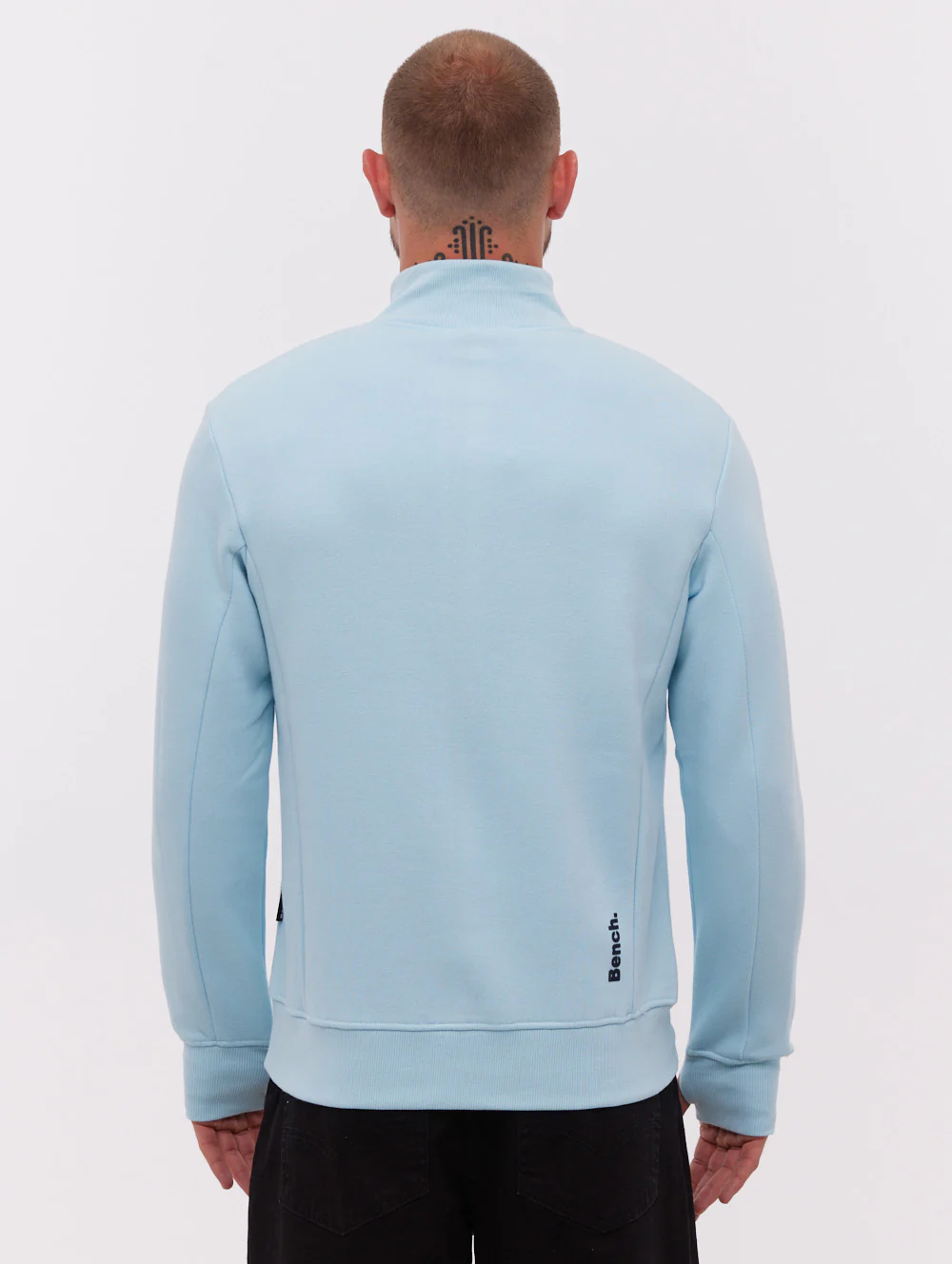 Plinth Funnel Neck Sweatshirt - Blue - Image 5
