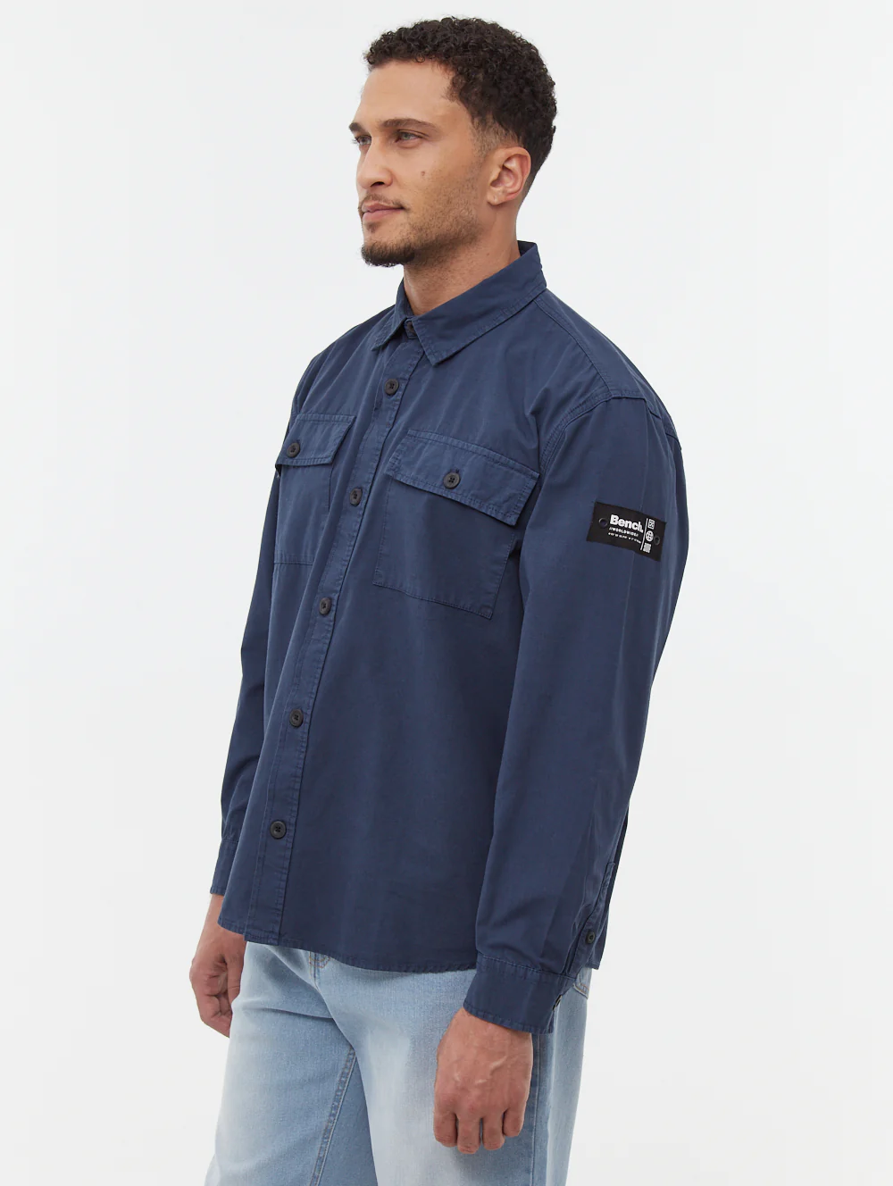 Posima Chest Pocket Long Sleeve Shirt - Blue - Image 4