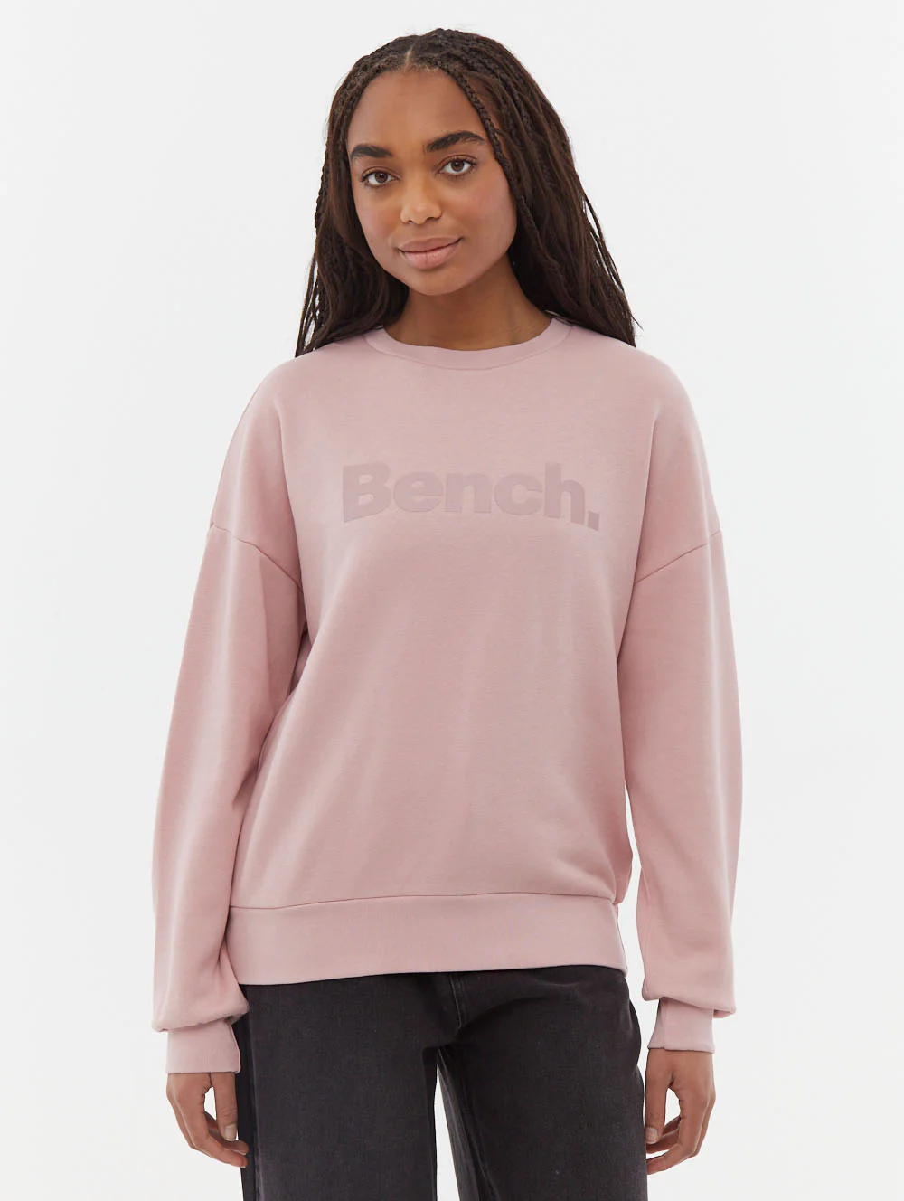 Rilo Tonal Logo Crew Neck Sweatshirt - Pink