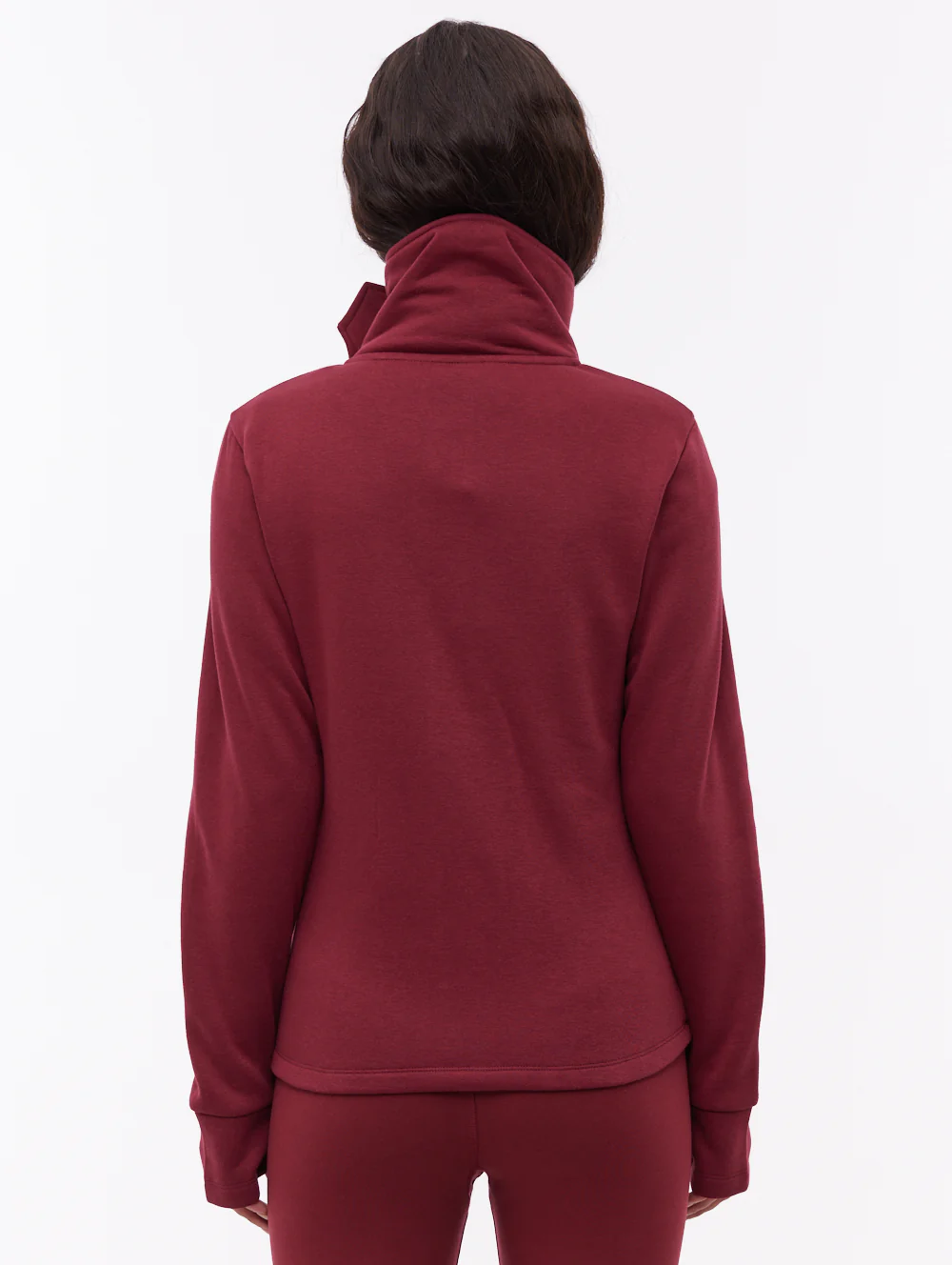 Sheli Wrap-Neck Zip-Up - Red - Image 3