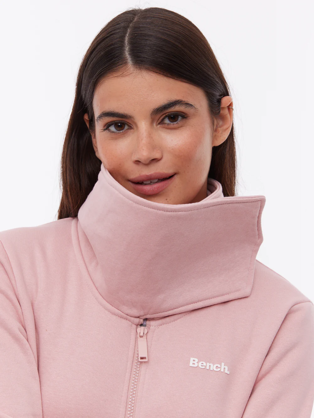 Sheli Wrap-Neck Zip-Up - Pink - Image 2