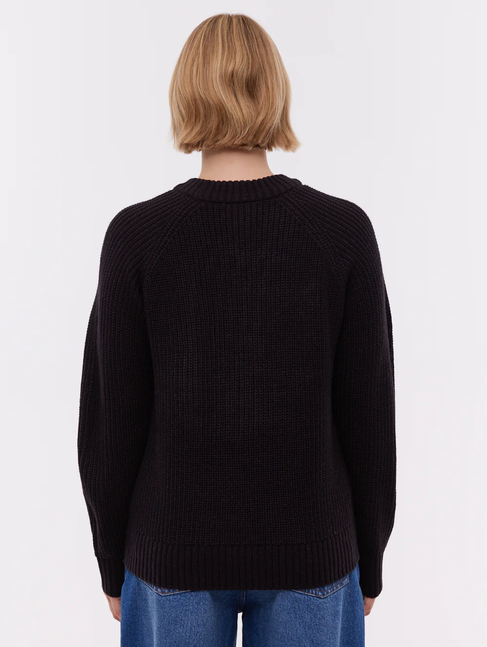 Sorpha Crew Neck Sweater - Black - Image 3