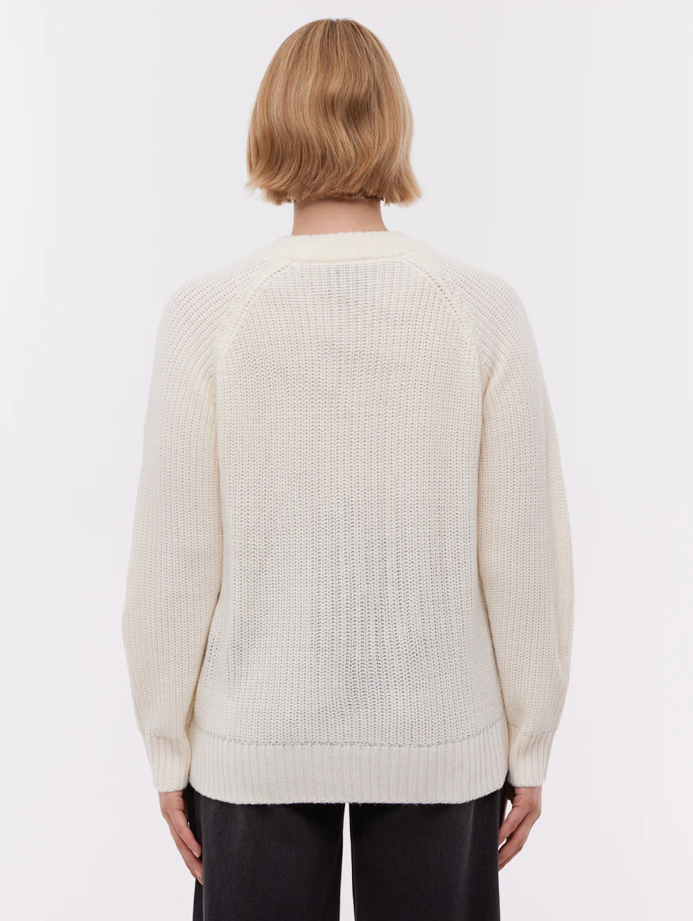 Sorpha Crew Neck Sweater - White - Image 3