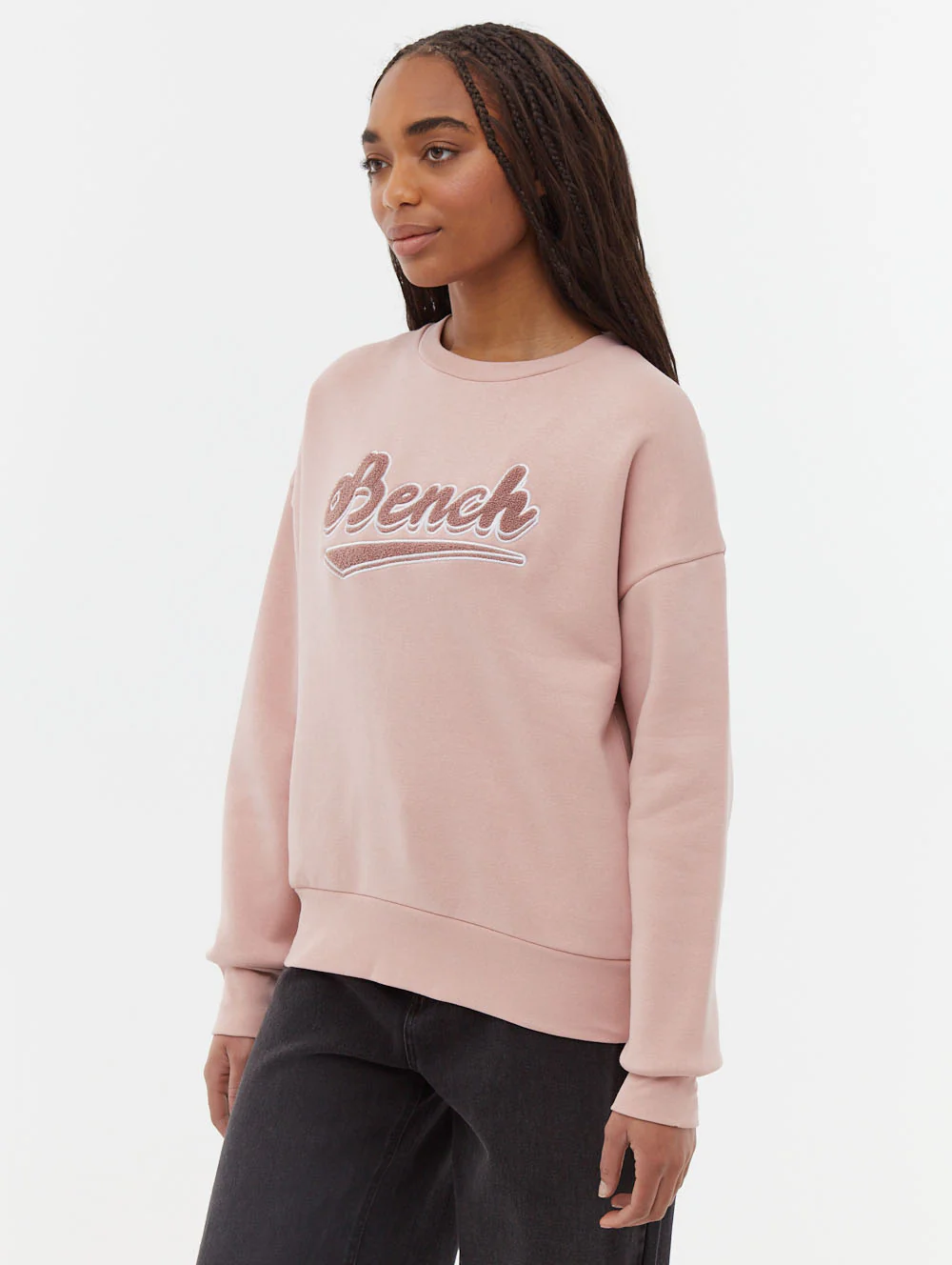 Steffi Retro Logo Crew Neck Sweatshirt - Pink - Image 4