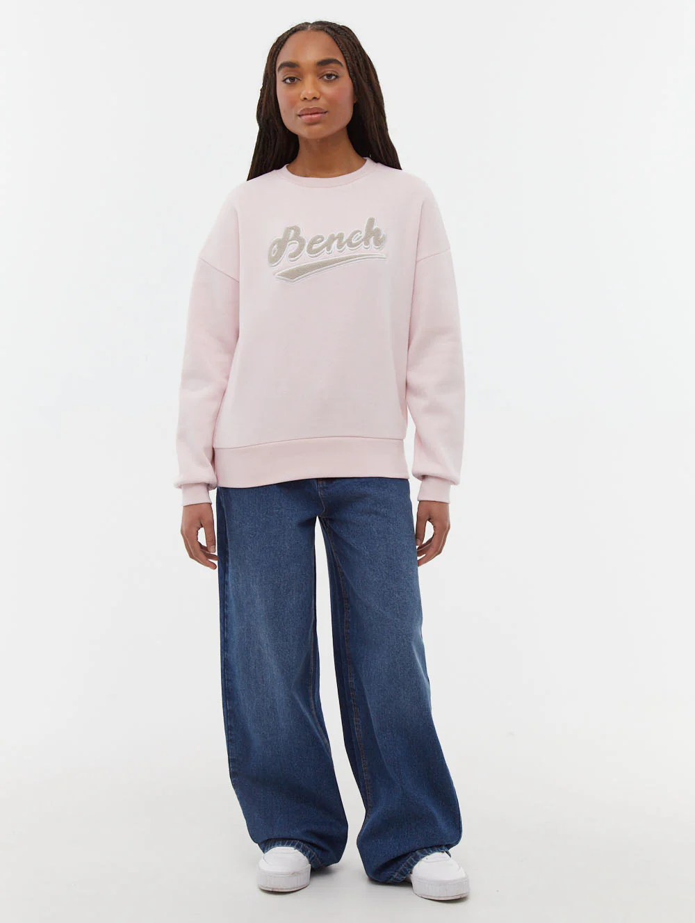 Steffi Retro Logo Crew Neck Sweatshirt - Pink - Image 2