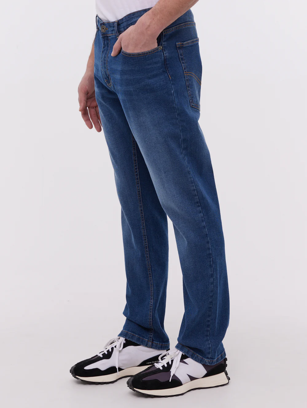 Stuart Straight Leg Jeans - Dark Indigo - Image 4