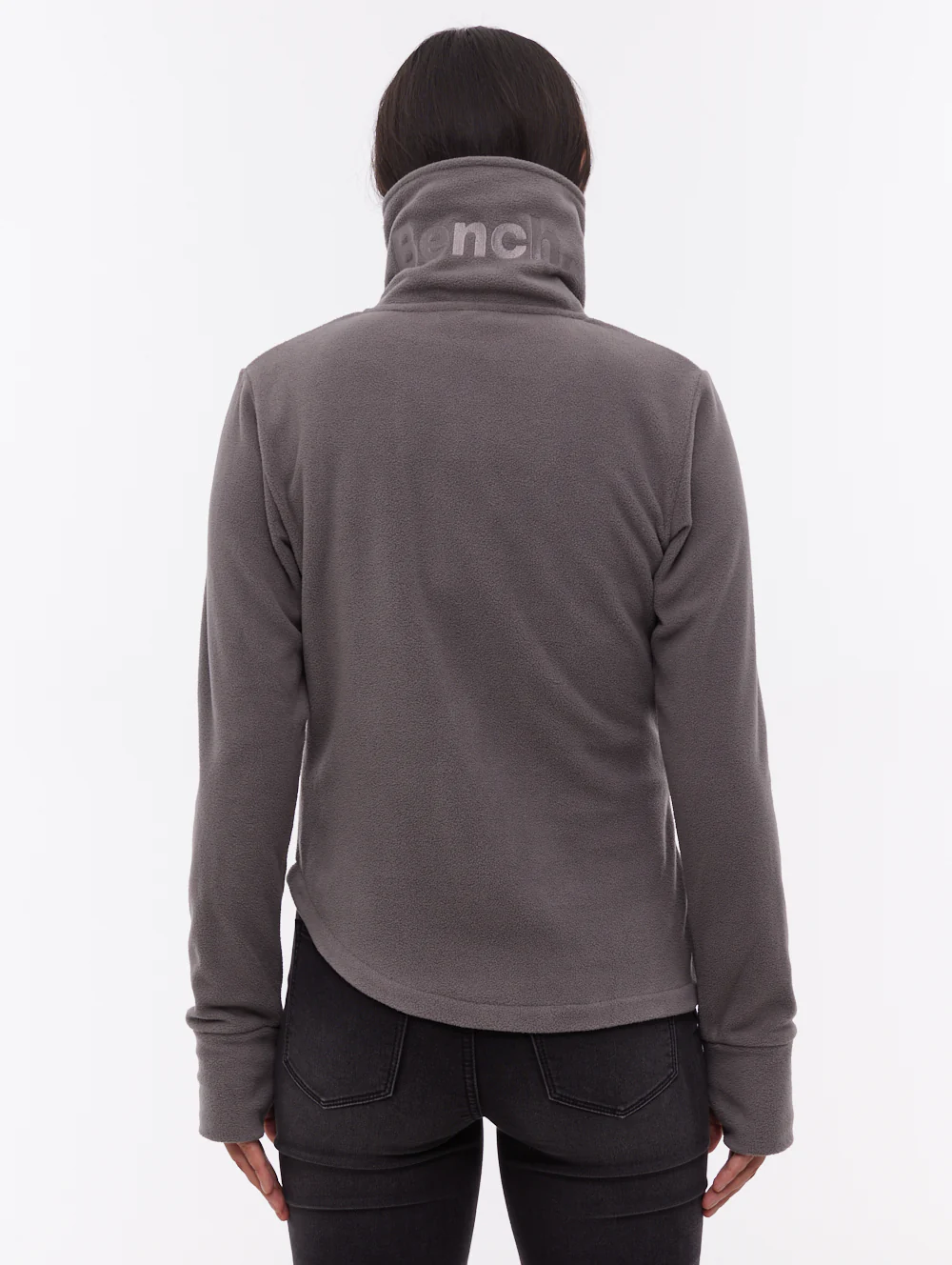 Symmy Asymmetric Zip-Up Funnel Neck - Grey - Image 3