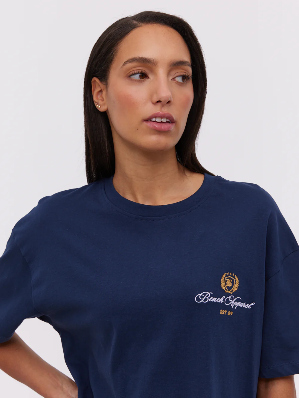 Taja Script Graphic T-Shirt - Blue - Image 4