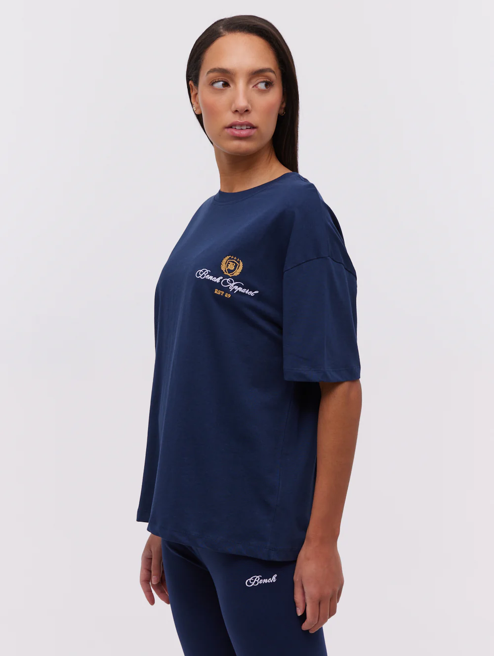 Taja Script Graphic T-Shirt - Blue - Image 5