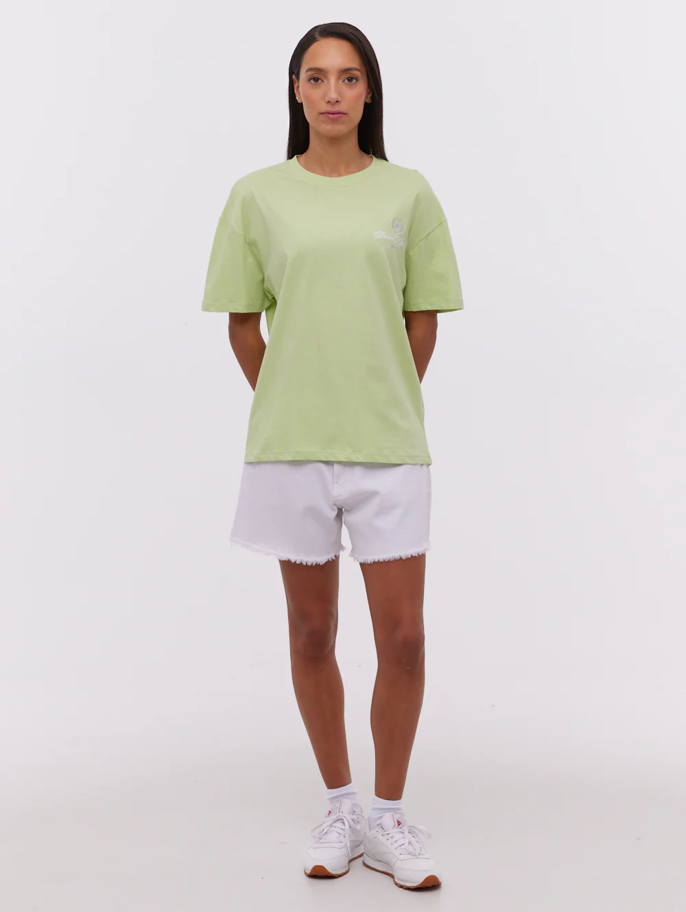 Taja Script Graphic T-Shirt - Green - Image 3