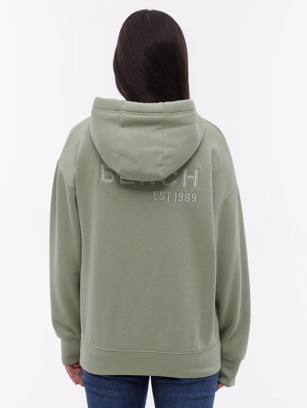 Temra Back Logo Zip-Up Hoodie - Green - Image 3