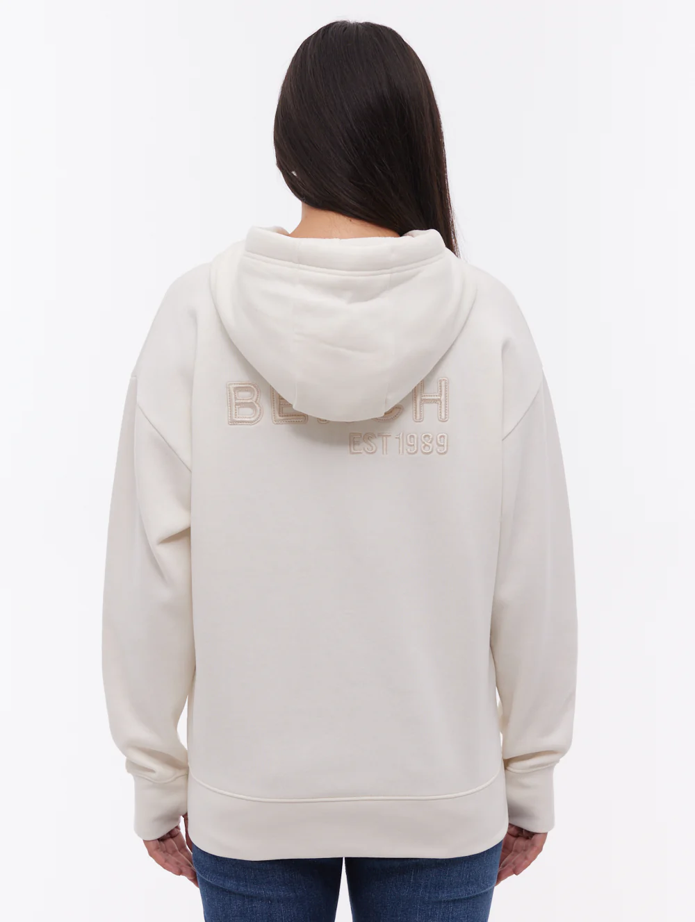 Temra Back Logo Zip-Up Hoodie - White - Image 3