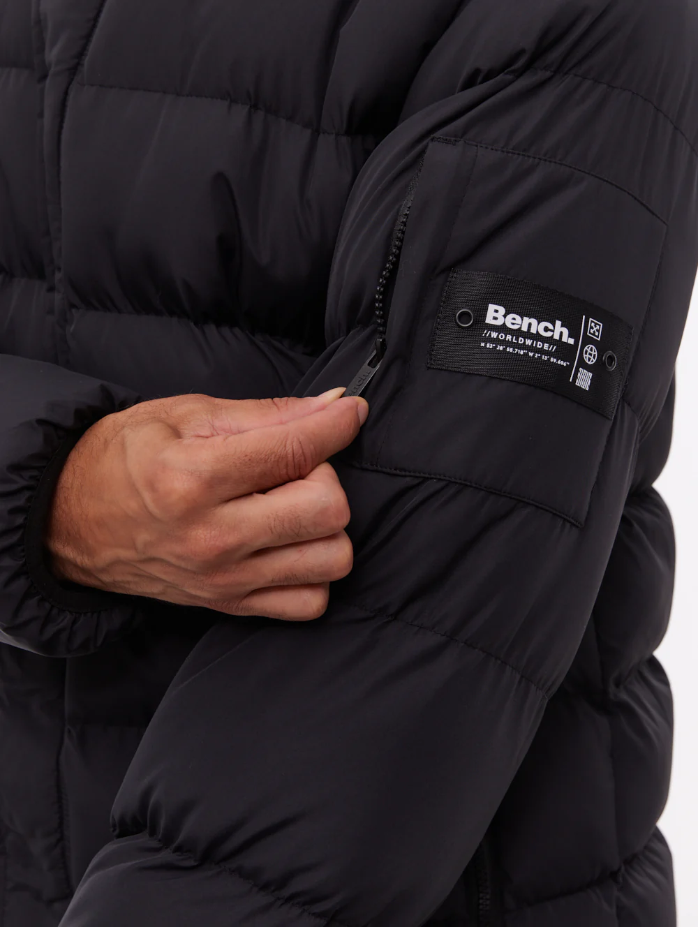 Texani Hooded Puffer Jacket - Black - Image 4