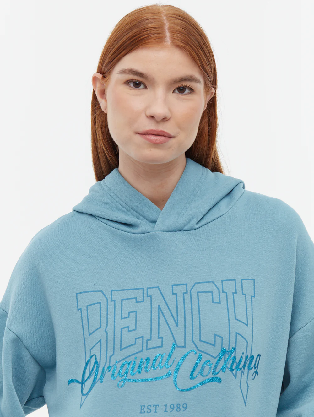 Theda Athletic Logo Oversize Hoodie - Blue - Image 3
