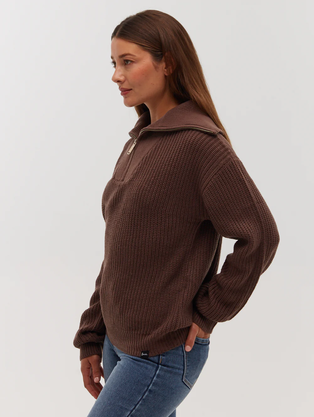 Thurynn Oversize Zippered Funnel Sweater - Image 3
