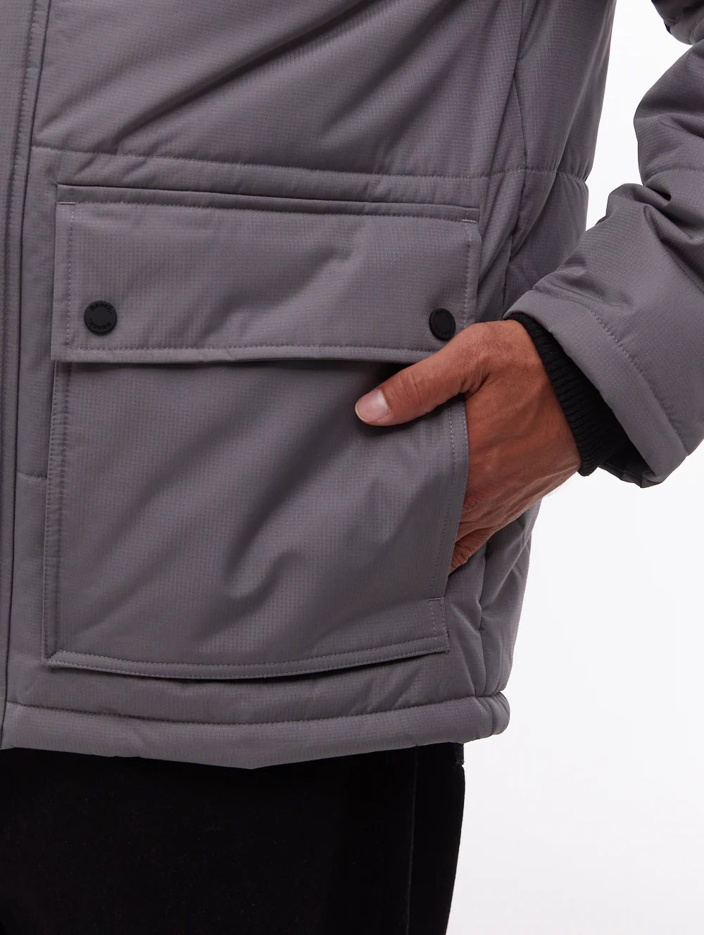 Tillor Hooded Parka - Dark Grey - Image 4