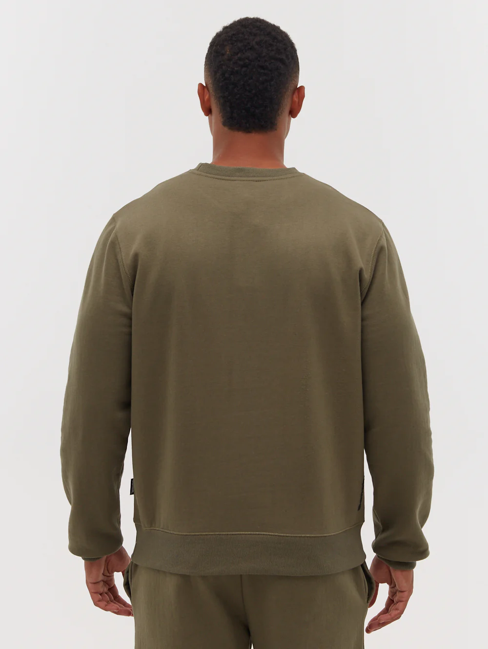 Tipster Perforated Logo Crew Neck Sweatshirt - Green - Image 4