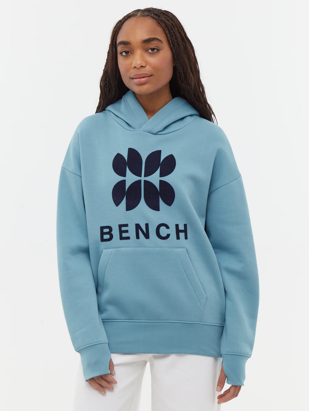 Tyna Oversize Graphic Hoodie - Blue