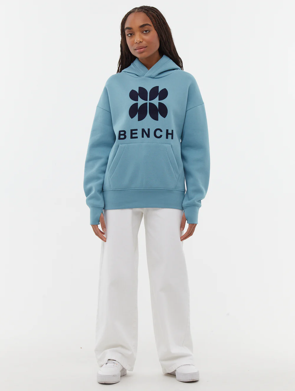 Tyna Oversize Graphic Hoodie - Blue - Image 2