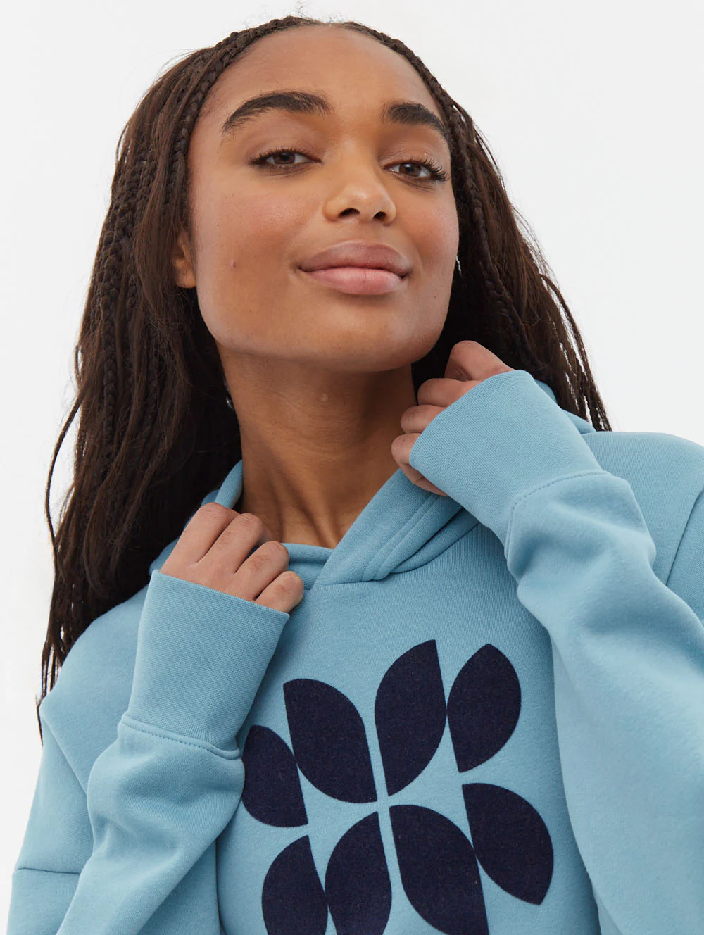 Tyna Oversize Graphic Hoodie - Blue - Image 3