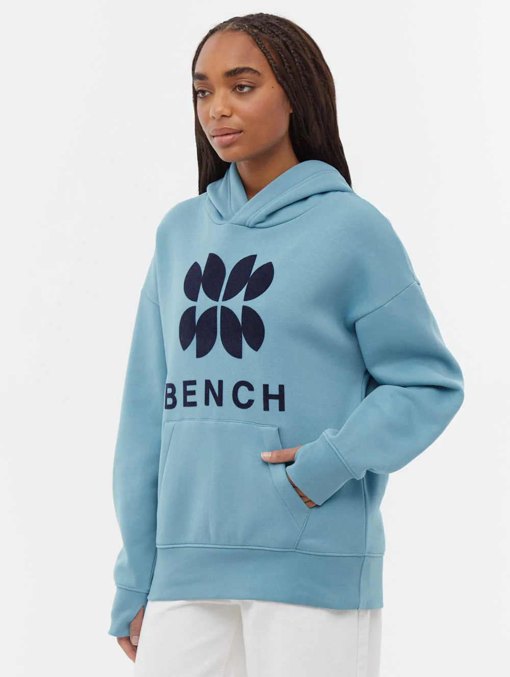 Tyna Oversize Graphic Hoodie - Blue - Image 4