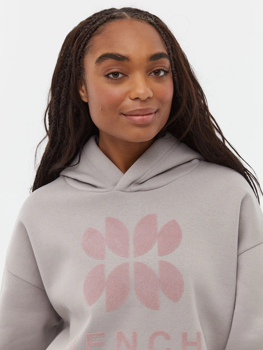 Tyna Oversize Graphic Hoodie - Grey - Image 3