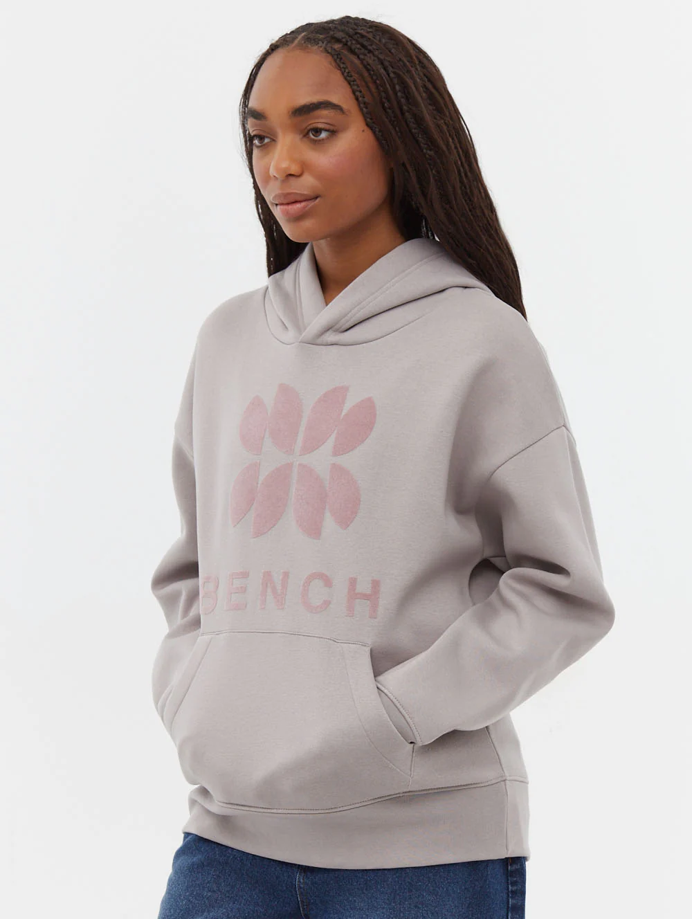 Tyna Oversize Graphic Hoodie - Grey - Image 4