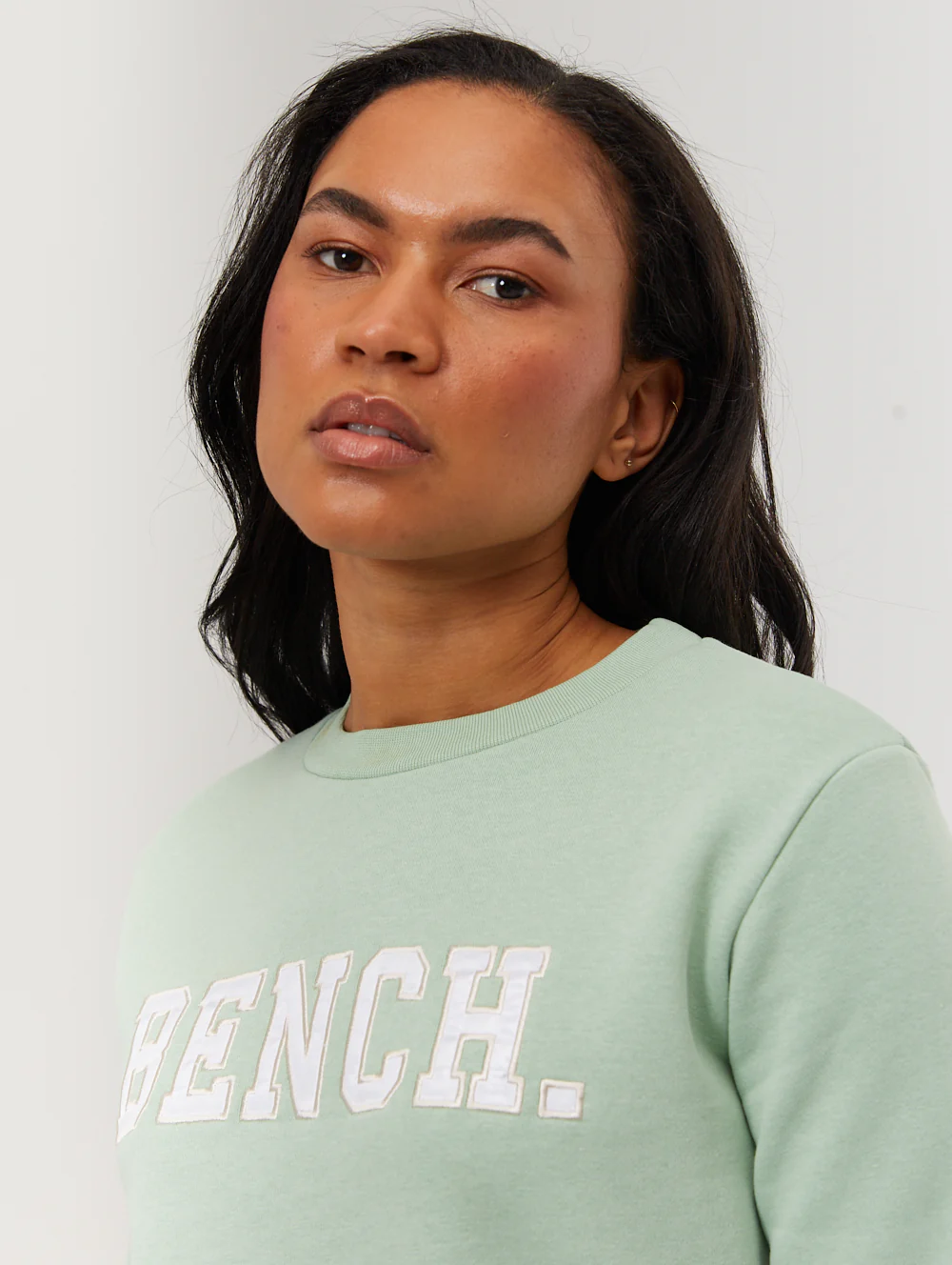 Urlenne Collegiate Logo Crew Neck Longline Sweatshirt - Green - Image 3