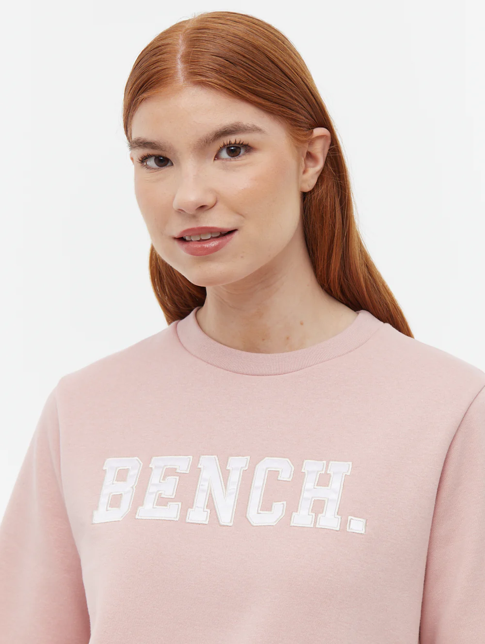 Urlenne Collegiate Logo Crew Neck Longline Sweatshirt - Pink - Image 3