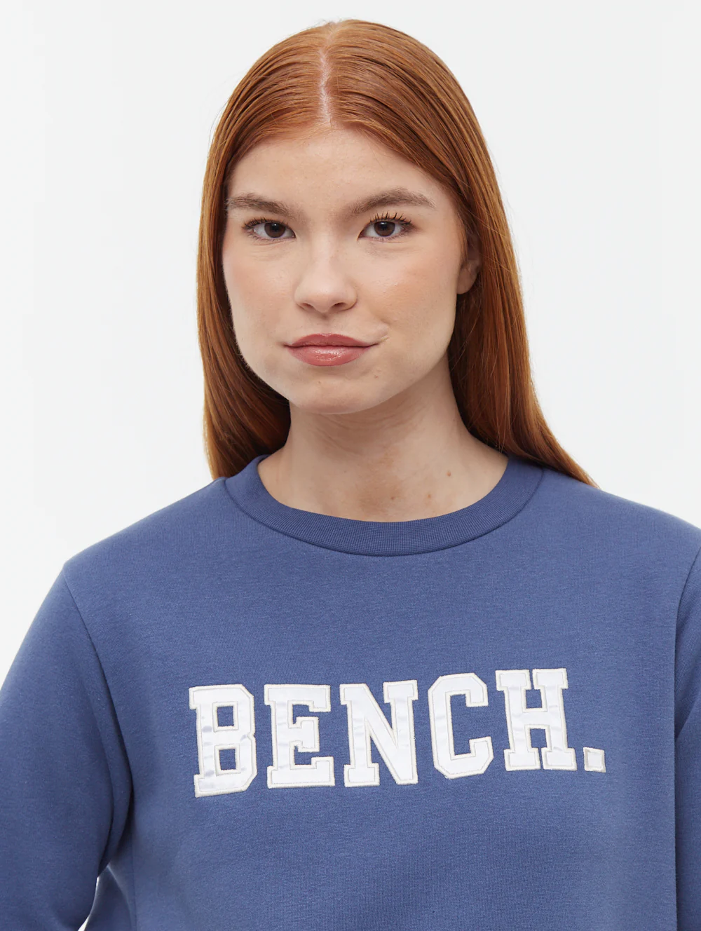 Urlenne Collegiate Logo Crew Neck Longline Sweatshirt - Blue - Image 3