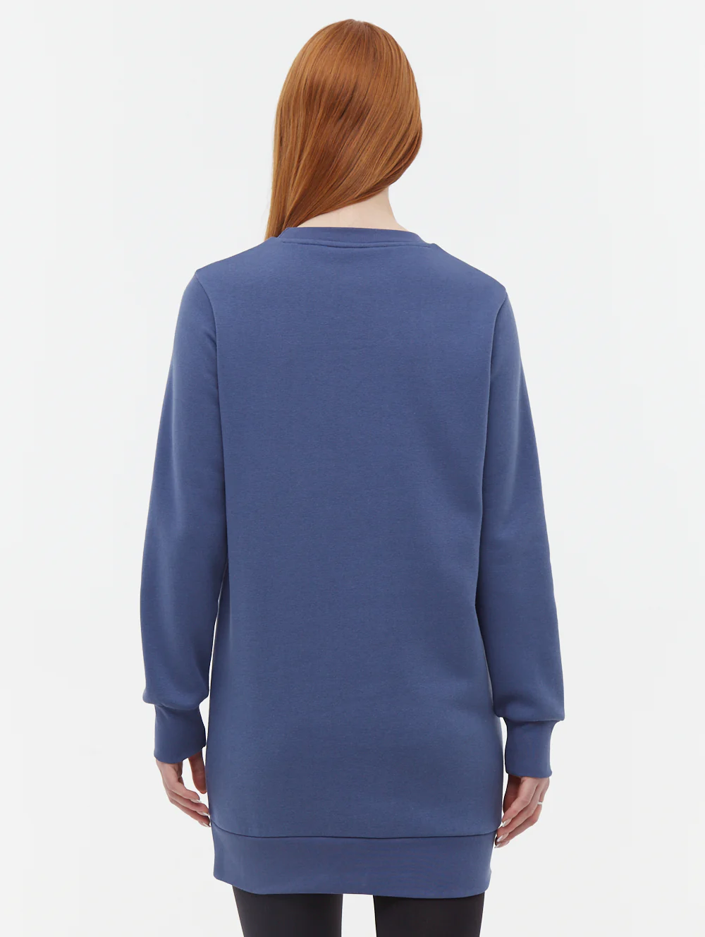 Urlenne Collegiate Logo Crew Neck Longline Sweatshirt - Blue - Image 5