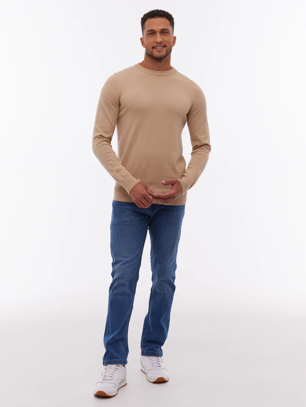 Vietro Crew Neck Sweater  - Beige - Image 2