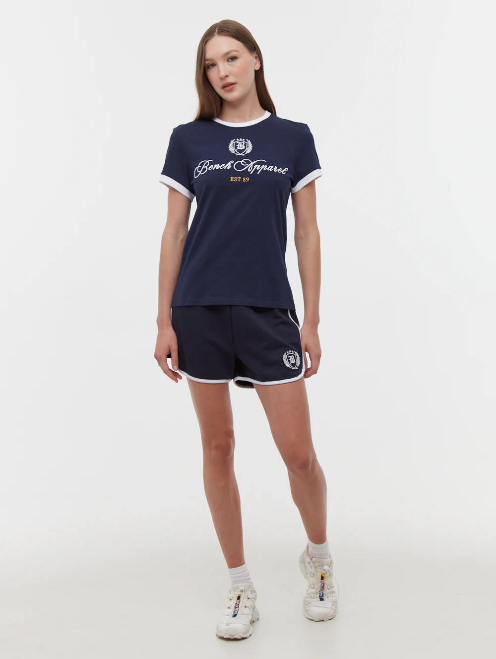 Vivica Embroidered Ringer T-Shirt - Blue - Image 2